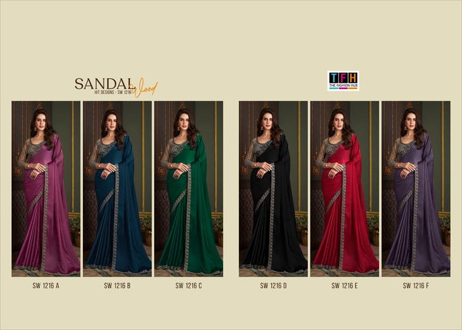 Sandalwood 12th Edition Hits By TFH Fancy Fabric Designer Party Wear Saree Wholesale Online